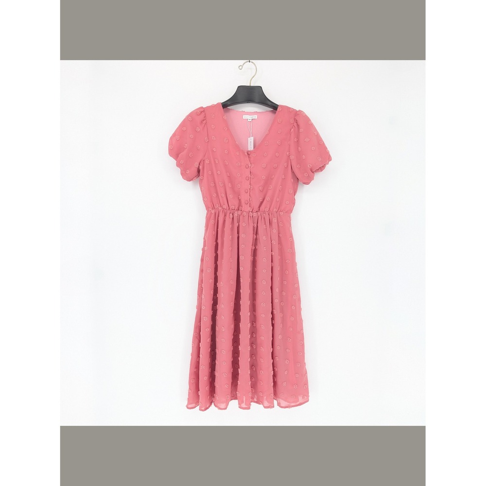 NWT Baltic Born Mila Mauve Swiss Dot Midi Dress XS